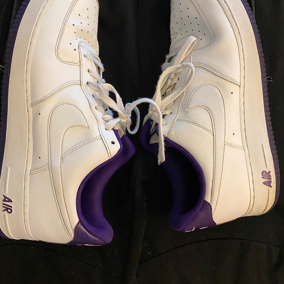 LA LAKERS AIR FORCE ONES MENS SZ 12 - Picture 6 of 8